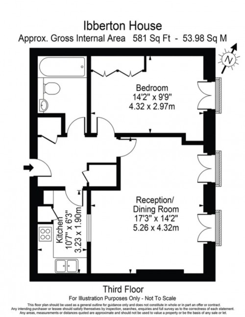 Floorplan for ibberton House, 70 Russell Road, London, W14 8JB